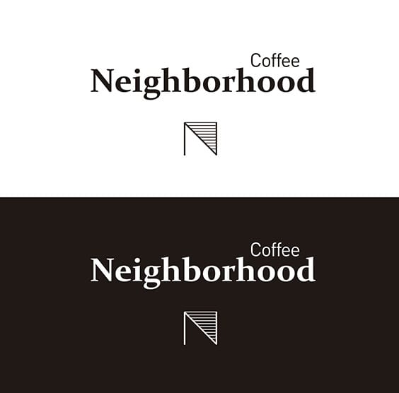 Neighbourhood Coffee: wordmark in black and white — Gloss Design, Macau graphic design studio